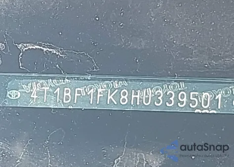 2017 Toyota Camry Se из США, поврежденный, VIN 4T1BF1FK8HU339501